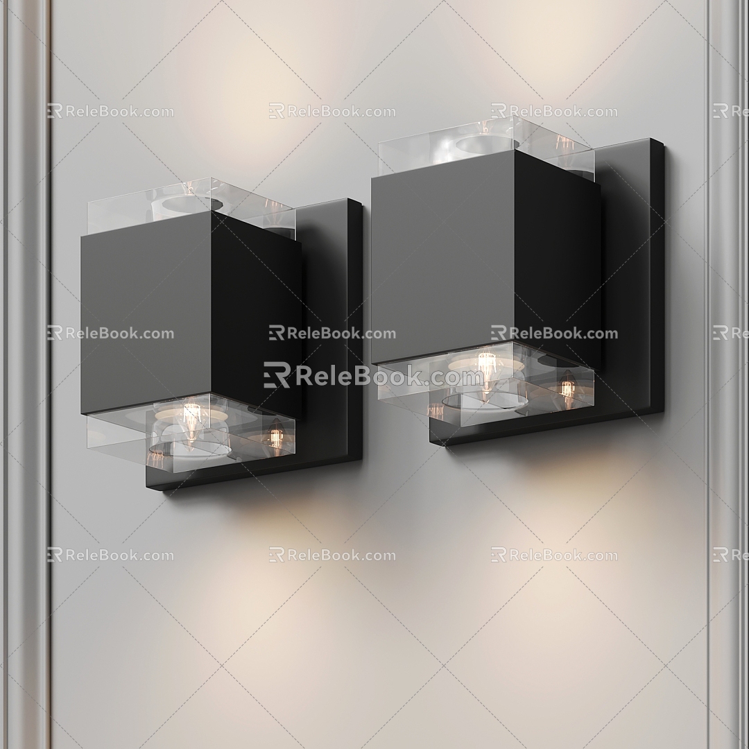 Modern wall lamp metal wall lamp 3d model