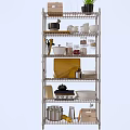 Stainless Steel Multi Layer Kitchen Storage Rack Organizing Pots Bowls and Utensils