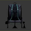 Car Seat With Green Seat Belt And Adjustable Base For Automotive Vehicles