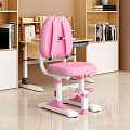 Pink Adjustable Kids Study Chair With Ergonomic Backrest For Learning Space