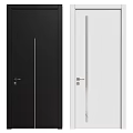 Modern Black And White Swing Doors With Sleek Design For Interior Spaces