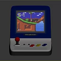 Retro Electronic Game Console with Screen Display Joystick and Colorful Buttons