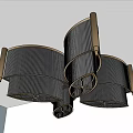 Butterfly Shaped Black And Gold Ceiling Light With Intricate Floral Pattern Design