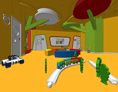 Modern Front Kindergarten 3d model Modern Front Kindergarten 3d model