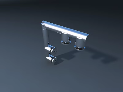 Modern Silver Metallic Adjustable Multi head Downlights and Spotlights For Interior Lighting 3d model