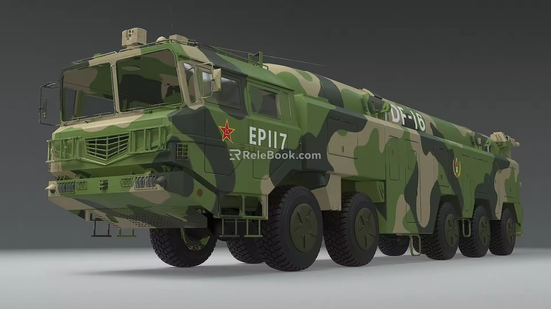 Dongfeng 16 DF16 Dongfeng 16 medium range ballistic missile df16 Dongfeng series missile Dongfeng 16 ballistic missile 3d model