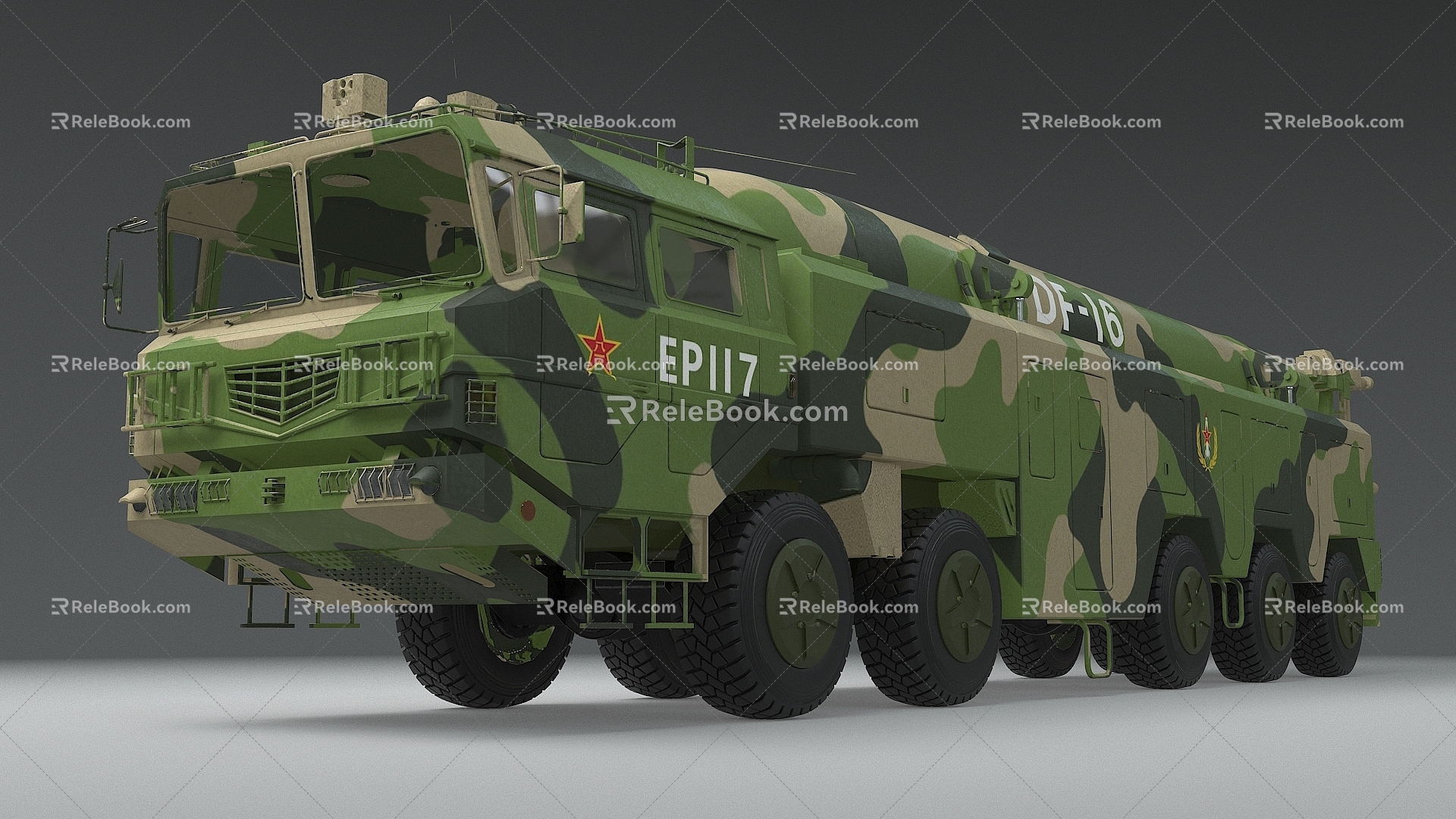 Dongfeng 16 DF16 Dongfeng 16 medium range ballistic missile df16 Dongfeng series missile Dongfeng 16 ballistic missile 3d model