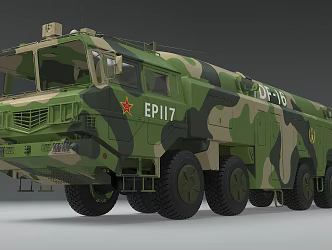Dongfeng 16 DF16 Dongfeng 16 medium range ballistic missile df16 Dongfeng series missile Dongfeng 16 ballistic missile 3d model