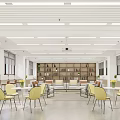 Multi-function reading room of modern school staff home 3d model