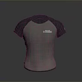 Comfortable Short Sleeve Raglan T Shirt With Gray Dark Gray Color Block And Chest Logo