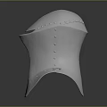Medieval Knight Metallic Helmet With Riveted Design Protective Headgear Vintage Clothing Accessory