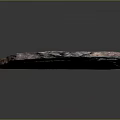 Dark Colored Marble Tray With Black And White Veins And Natural Edge