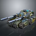 Advanced Futuristic Military Tank With Dual Cannons Mechanical Structures And Heavy Tracks