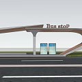 Modern Platform Bus Station Waiting Booth 3d model