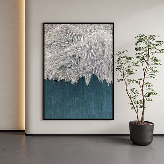 New Chinese Decorative Painting Hanging Painting Landscape Painting 3d model