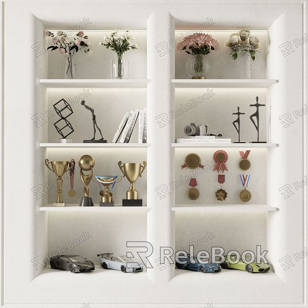 Modern Ornaments Combination Book Sculpture Vase Toy Ornaments model