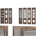 Traditional Decorative Screens with Various Designs and Intricate Wooden Frames