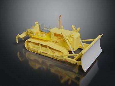 modern bulldozer 3d model