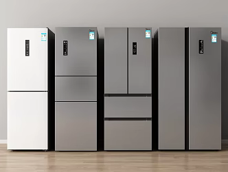 Modern refrigerator 3d model