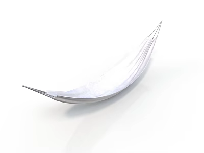 White Hammock with Hanging Ropes for Outdoor Relaxation and Comfort 3d model