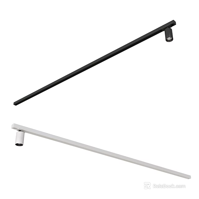 Modern Slim Black White Downlights and Spotlights for Home Lighting 3d model