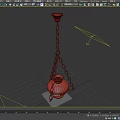 Industrial Style Metal Chandelier with Hanging Chain and Round Shade Design