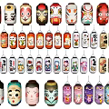 Rows Of Colorful Traditional Lanterns With Various Decorative Patterns And Designs