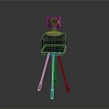 Modern Black Electronic Projector Appliance On Tripod Stand For Home Use