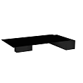 Modern Black Coffee Table Featuring Square Wooden Base And Smooth Tabletop Design 3d model