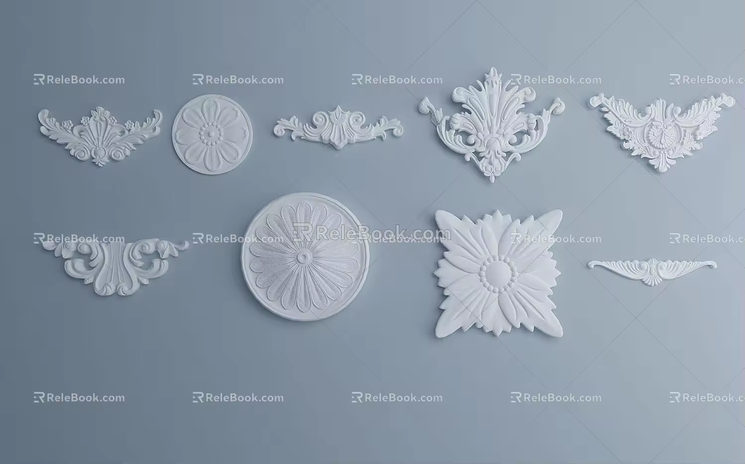 European carved component 3d model