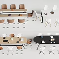 Modern Meeting Tables and Chairs Meeting Tables and Chairs Negotiation Tables Office Tables and Chairs Casual Tables and Chairs 3d model