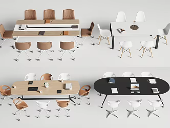 Modern Meeting Tables and Chairs Meeting Tables and Chairs Negotiation Tables Office Tables and Chairs Casual Tables and Chairs 3d model