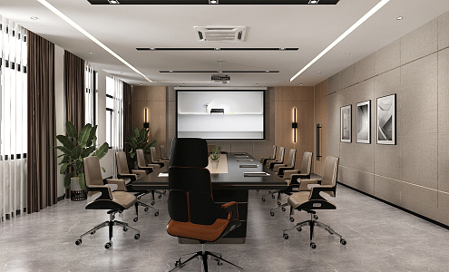 Modern Conference Room Complex 3d model