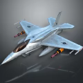 Silver Sleek Fighter Jet With Aerodynamic Design Reflective Surface And Weapons 3d model