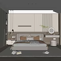 Modern Bedroom Interior Design With Bedside Tables Pendant Lights Rug And Dressing Table