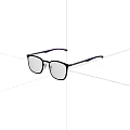 Stylish Black Frame Glasses With Purple Temples And Modern Design Elements