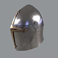 Medieval Knight Armor Helmet With Metal Cross Design And Vintage Style
