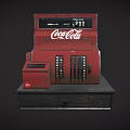 Vintage Red Coca-Cola Vending Machine Classic Commercial Equipment with Retro Design