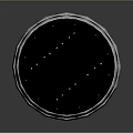 Cylindrical Black Wooden Barrel With Silver Metal Hoops And Riveted Design