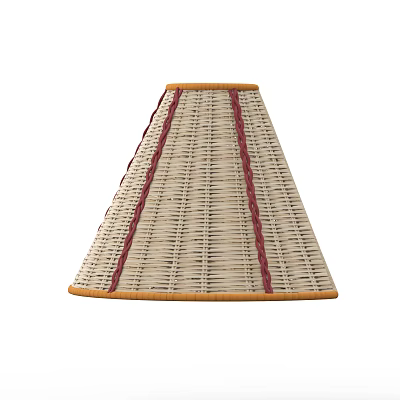 Modern Woven Texture Wall Lamp With Beige Red Stripes And Brown Edges 3d model