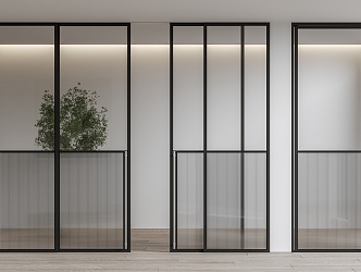 Modern Changhong Glass Door 3d model