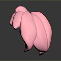Game Movie Character With Pink Petal Shaped Head And Stylish 3D Design Appearance