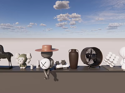 Modern Ornaments Bedroom Bedside Cabinet Ornaments 3d model