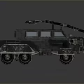 Modern Armored Tank 3D Model With Heavy Tracks Antenna And Railing Structure