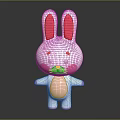 Cute Rabbit Shaped Furniture With White Body Pink Ears And Cheeks For Home Decor