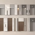 Modern Elevator Door Design Styles With Marble And Metal Panels 3d model