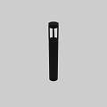 Minimalist Modern Black Floor Lamp With Cylindrical Design And Illuminated Hollow Structure