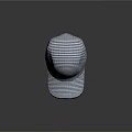 Blue And White Striped Cotton Baseball Cap Stylish Casual Fashionable Headwear Design