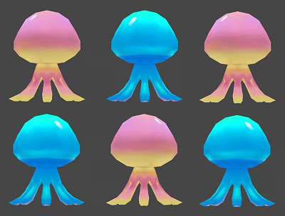 Modern game character water creatures 3d model Modern game character water creatures 3d model