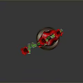 Heart Shaped Sculpture Vase Adorned with Red Roses and Decorative Base Design